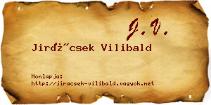 Jirácsek Vilibald névjegykártya